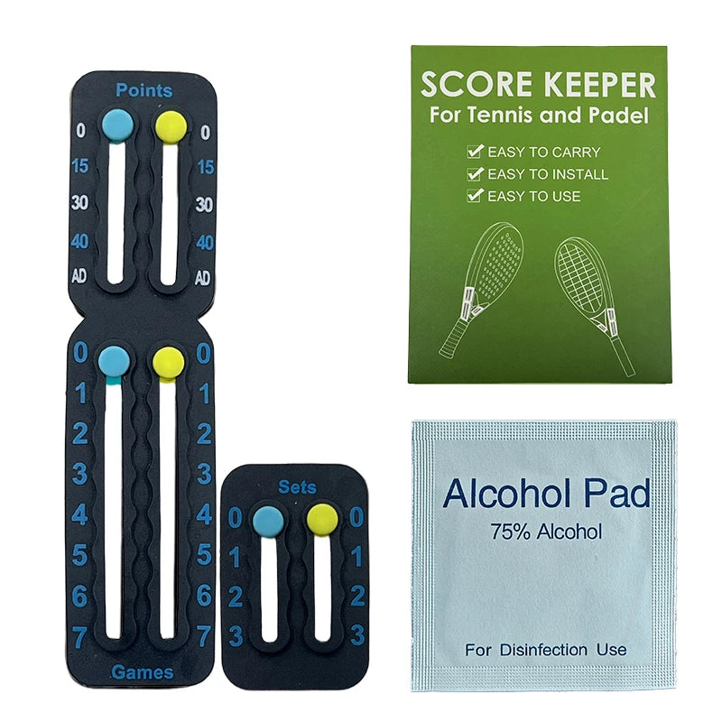Original Small Score Board For Tennis Padel Racket 1.9g Lightweight Patent Certified Anti-Paint Peeling Scorekeeper for Amateurs